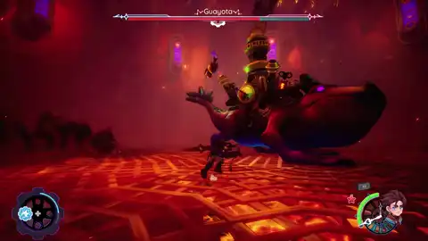 Second captured chain fight after Wrath — combat plus traversal in the same arena
