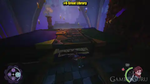 Zirian grapples toward a broken stained-glass shard during the Master XII hunt