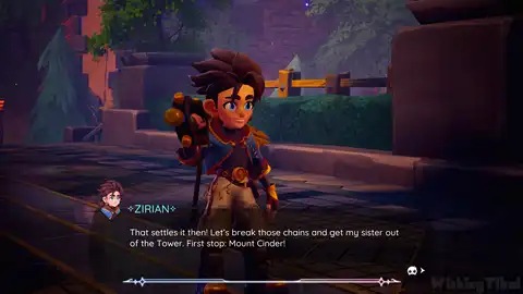 Mid-region traversal after the first forest — combat and platforming on the same path
